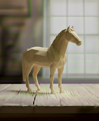 horse lowpoly 3d model