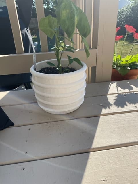 Planter with Horizontal Ribs_6inch.stl 3d model