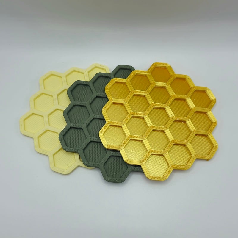 Honeycomb Coaster Set 3d model