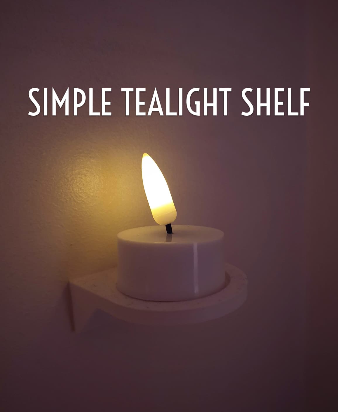 Simple Tealight Shelf 3d model