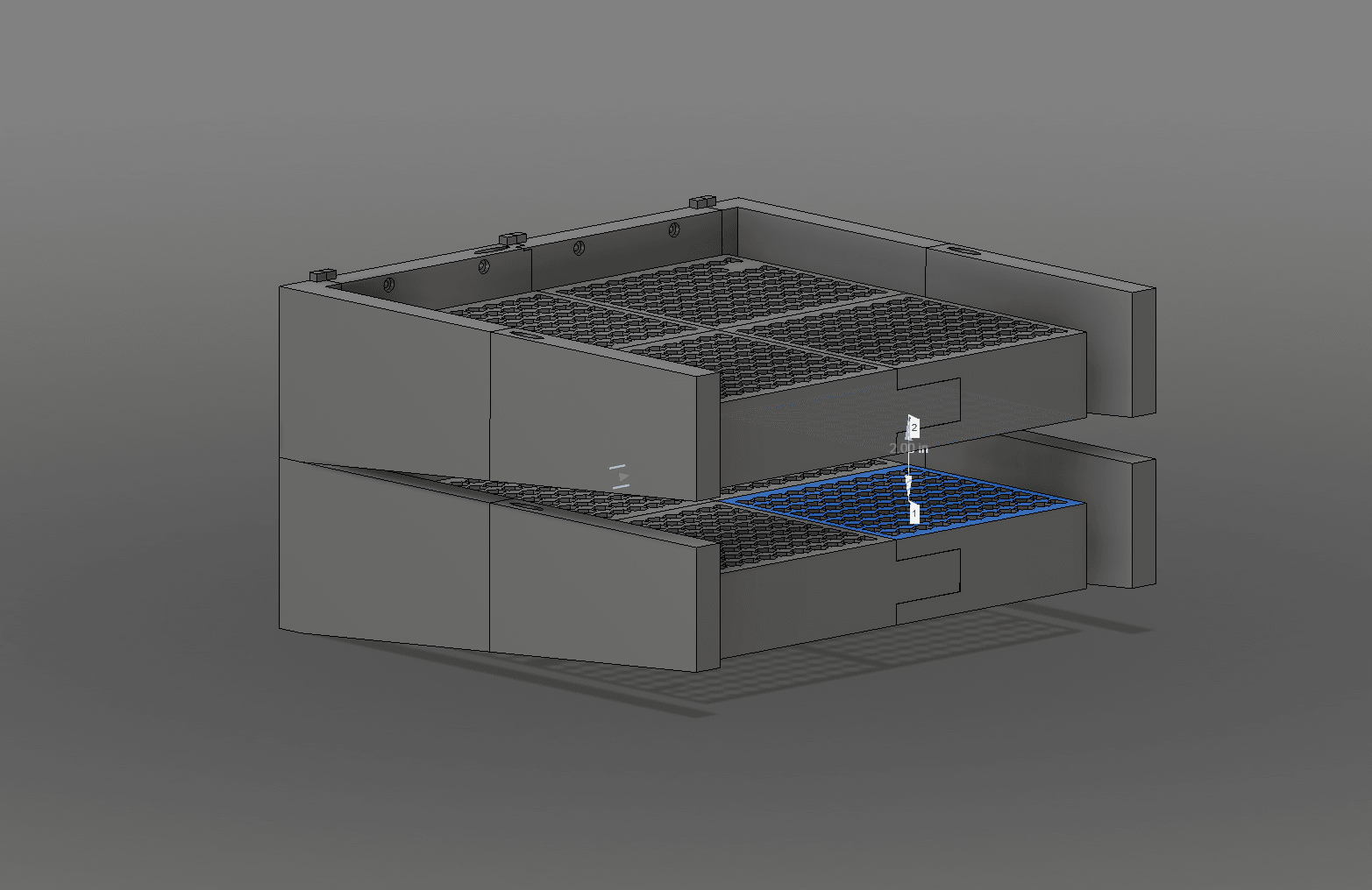 Computer Tray Wall Mount, Stackable 3d model