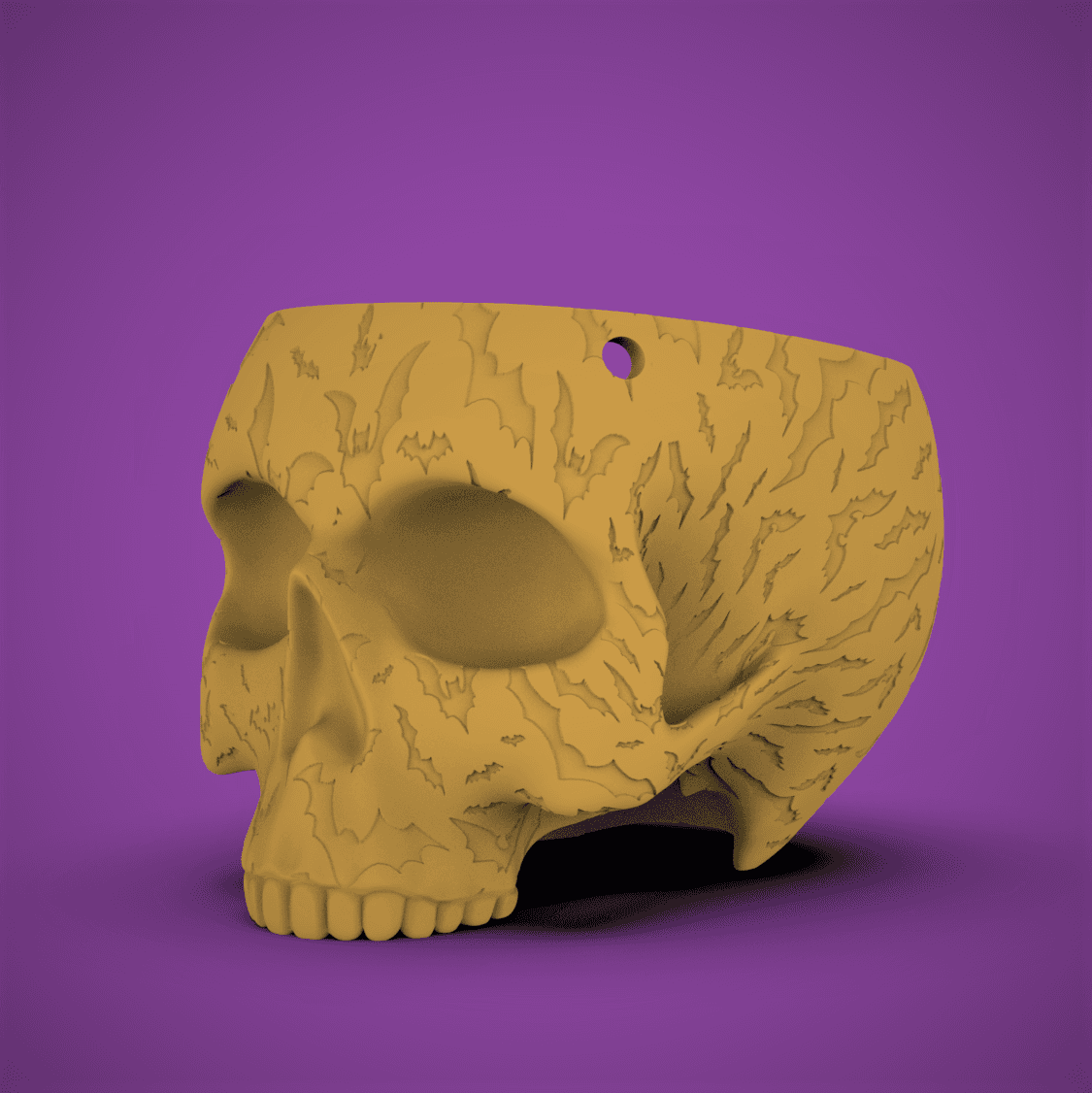 Bat Skull Planter-Bowl 3d model
