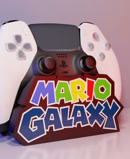 Super Mario Galaxy (Logo) - Controller Holder Multiparts 3d model