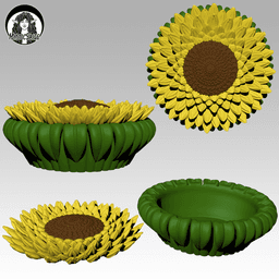 Sunflower Container 3d model