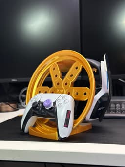 Wheel Controller and Headset Stand - Thangs Edition 3d model