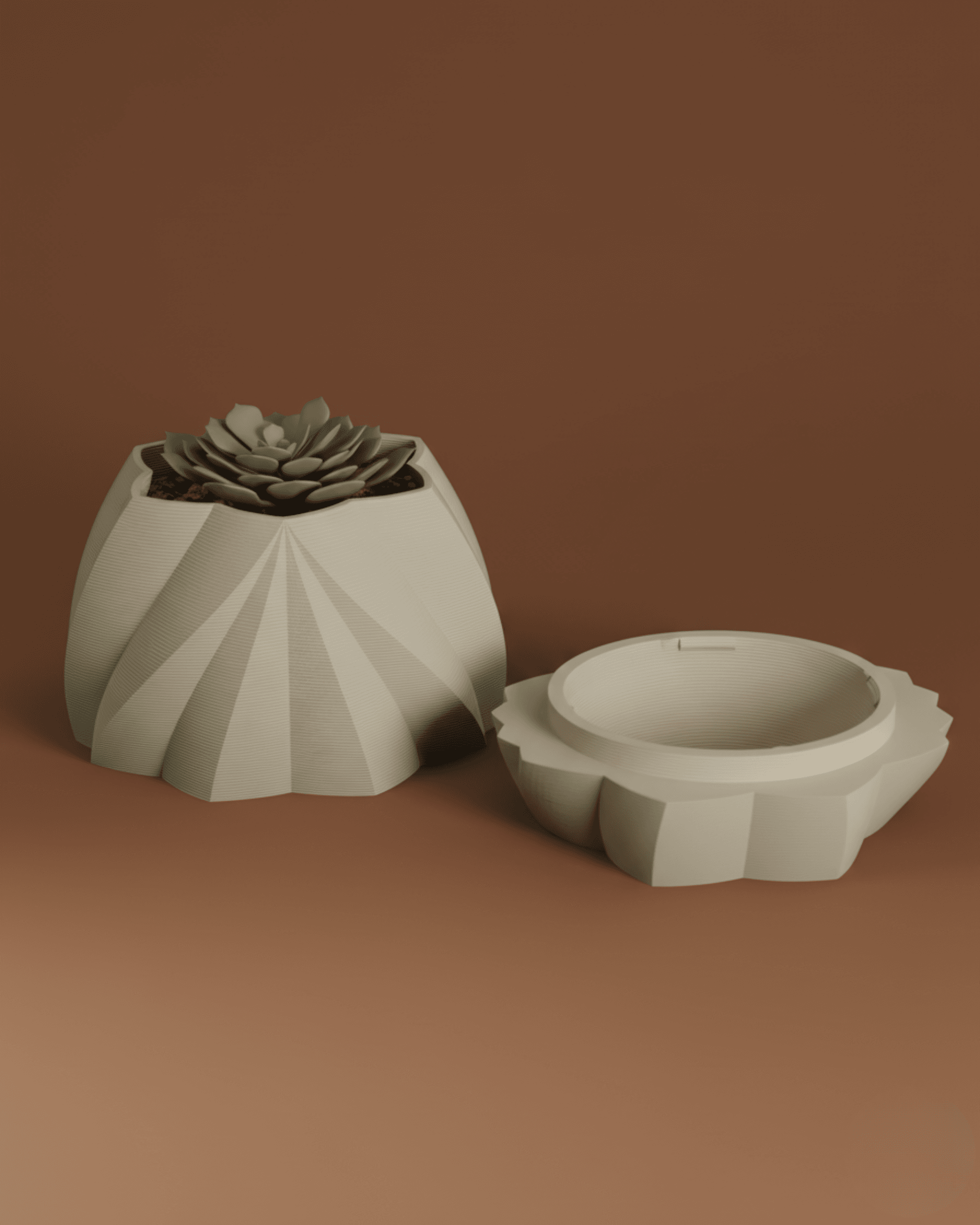 Flowerpot Star 3d model