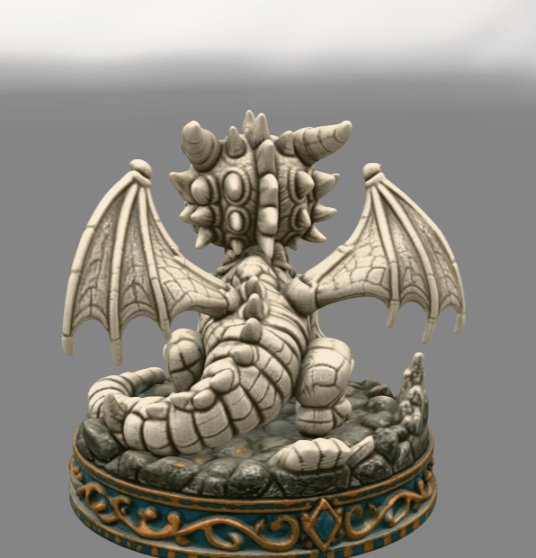 Baby Skeleton Dragon STL File for 3D Print 3d model
