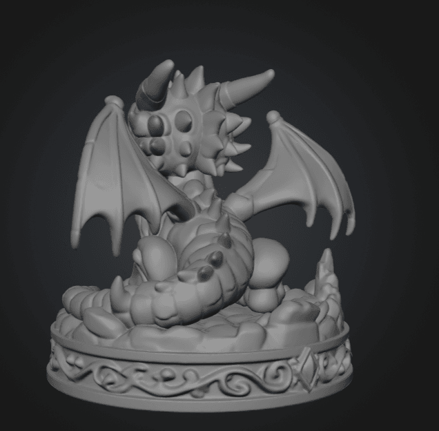 Baby Skeleton Dragon STL File for 3D Print 3d model