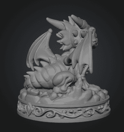 Baby Skeleton Dragon STL File for 3D Print 3d model