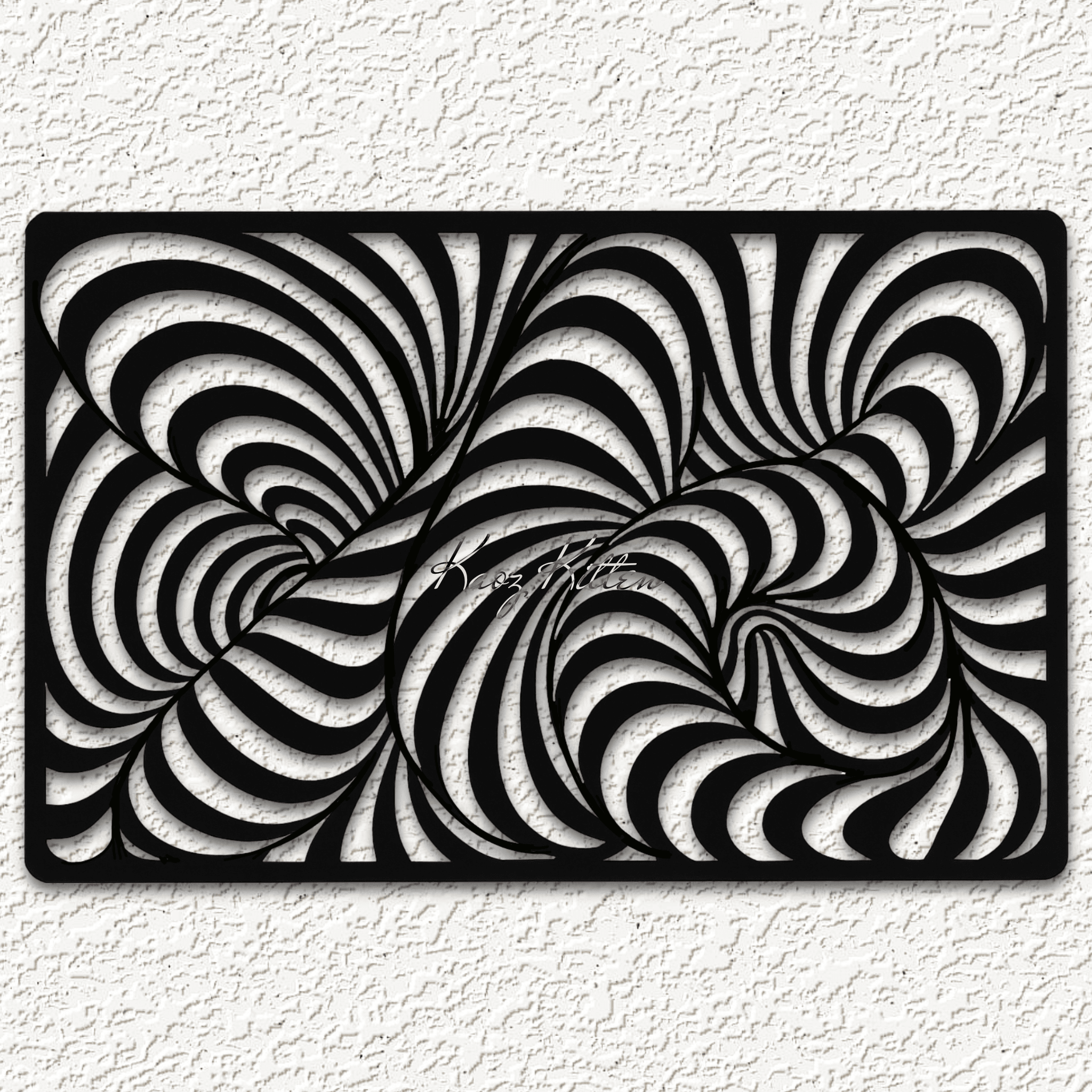 OPTICAL ILLUSION SWIRLS WALL ART HOME DECOR 3d model