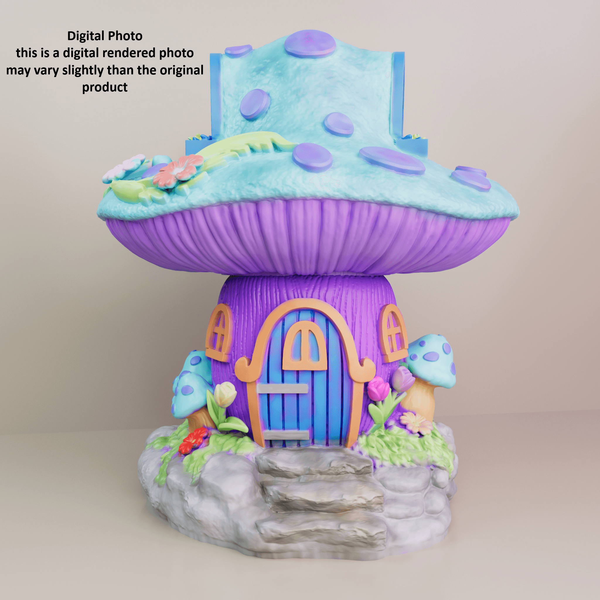 Fantasy Mushroom House Decoration 3d model