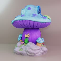 Fantasy Mushroom House Decoration 3d model
