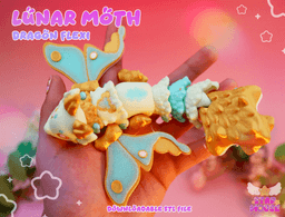 Lunar Moth Dragon Flexi 3d model