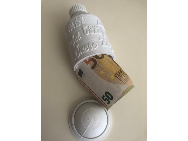 BOTTLE CONTAINER WITH HIDDEN COMPARTMENT (PRINT-IN-PLACE) 3d model