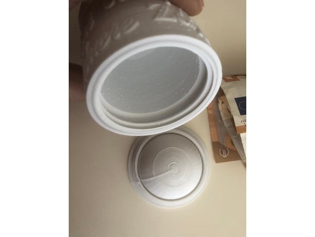 BOTTLE CONTAINER WITH HIDDEN COMPARTMENT (PRINT-IN-PLACE) 3d model