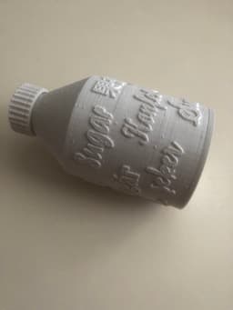 BOTTLE CONTAINER WITH HIDDEN COMPARTMENT (PRINT-IN-PLACE) 3d model