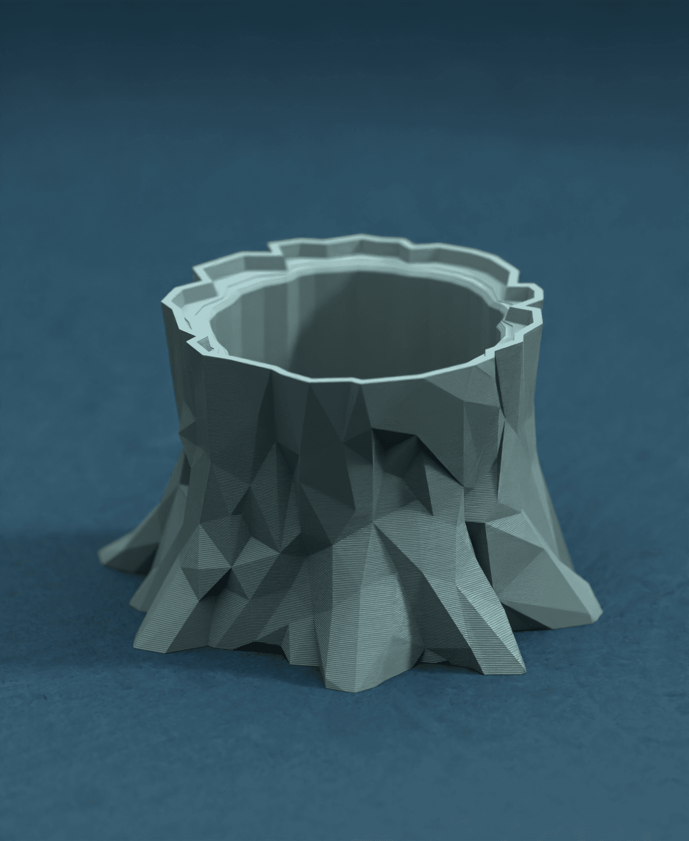 Poly Tree Stump Pot 3d model