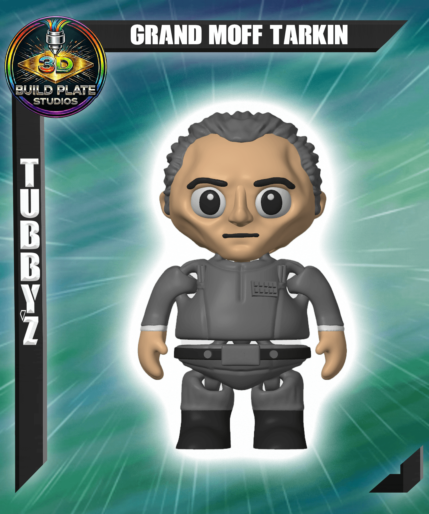 STAR WARS Grand Moff Tarkin Multicolor Flexi Print-In-Place 3d model