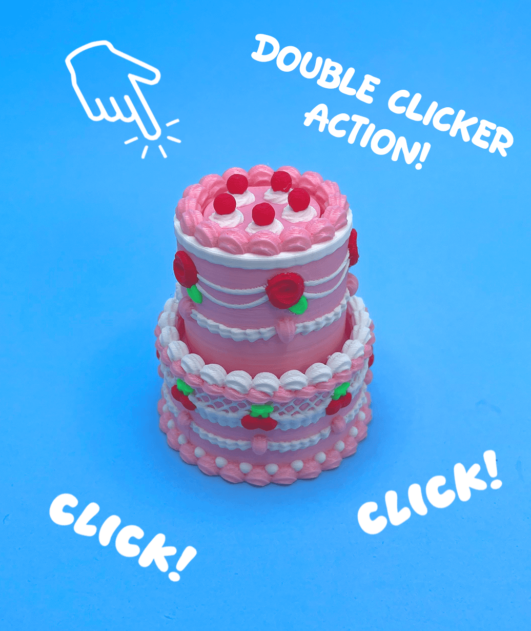 2 Tiered Vintage Cake Double Fidget Clicker! 3d model