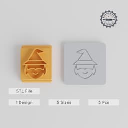 Wizard Stamp Tile Set, 5 Sizes, Perfect for Clay, Cookies & Fondant PRODUCT_2074 3d model