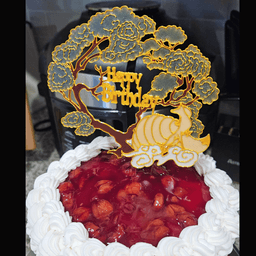 Lucky Cloud Mystical Nine-Tailed Fox Cake Topper 3d model