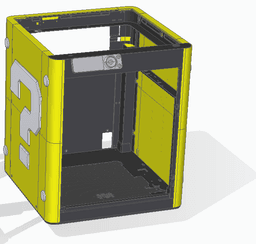 Remix of Bambu Lab P1P Frame (M_theme_cube) #ThangsBambuContest 3d model