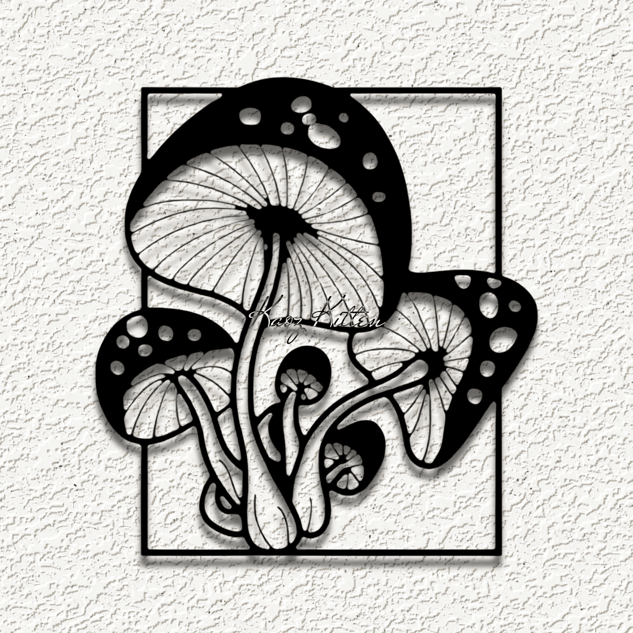 mushrooms toadstools WALL ART HOME DECOR 3d model