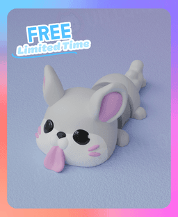Flexi Chinchilla Keychain (Single Color) 3d model