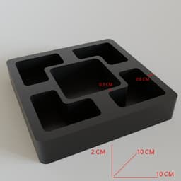 Dry fruits tray square 3d model
