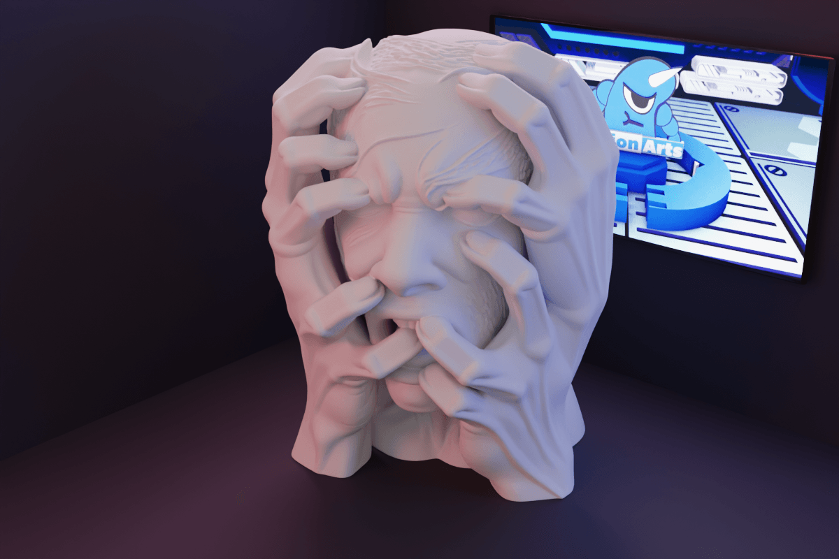 Escultura mãos terror.stl 3d model