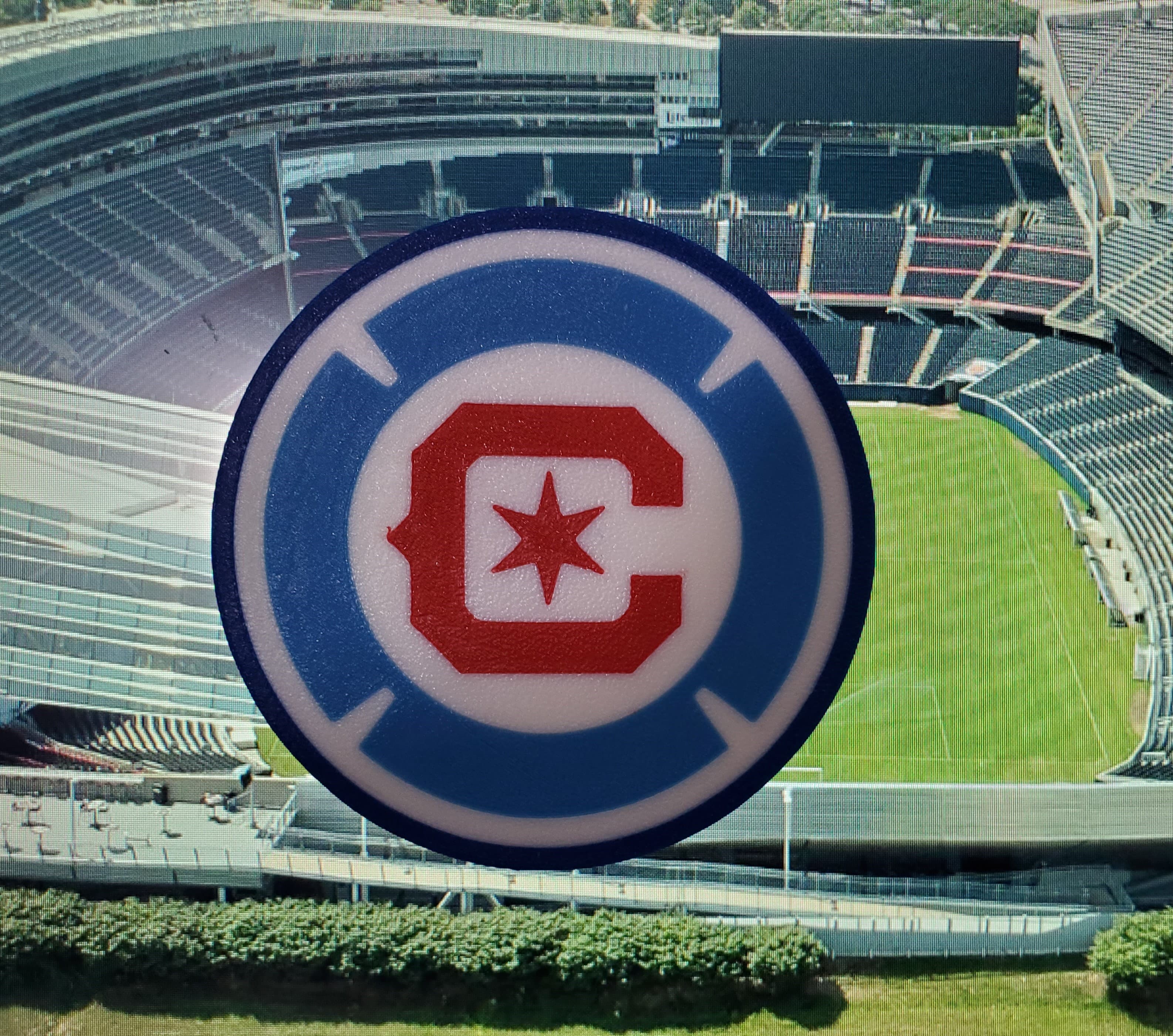 AMS / MMU Chicago Fire FC coaster or plaque 3d model