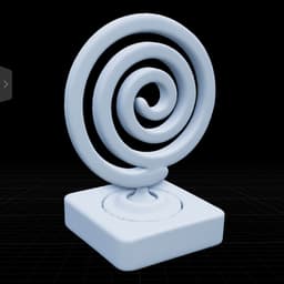 Abstract Neon Spiral Sculpture 3d model
