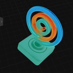 Abstract Neon Spiral Sculpture 3d model