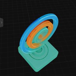 Abstract Neon Spiral Sculpture 3d model