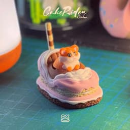 Hamster Cake Rider Clicker – Fidget Desk Toy 3d model