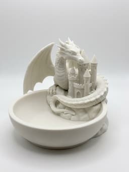 Dragon Guardian Castle Dice Bowl and Tabletop Storage 3d model
