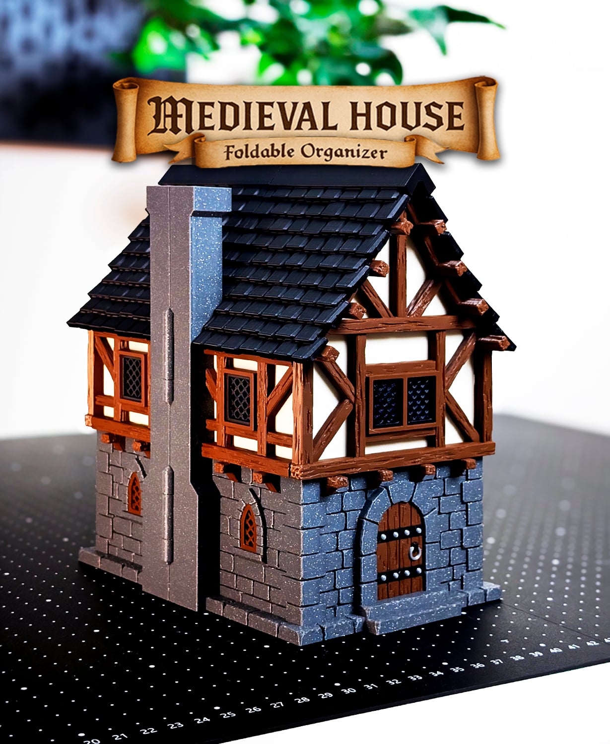 Medieval House - Foldable Desk Organizer 3d model