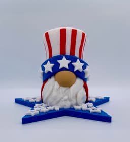 Stars and Stripes Top Hat Gnome 3d model