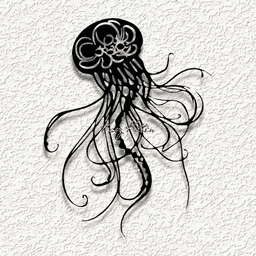ocean jellyfish WALL ART HOME DECOR 3d model
