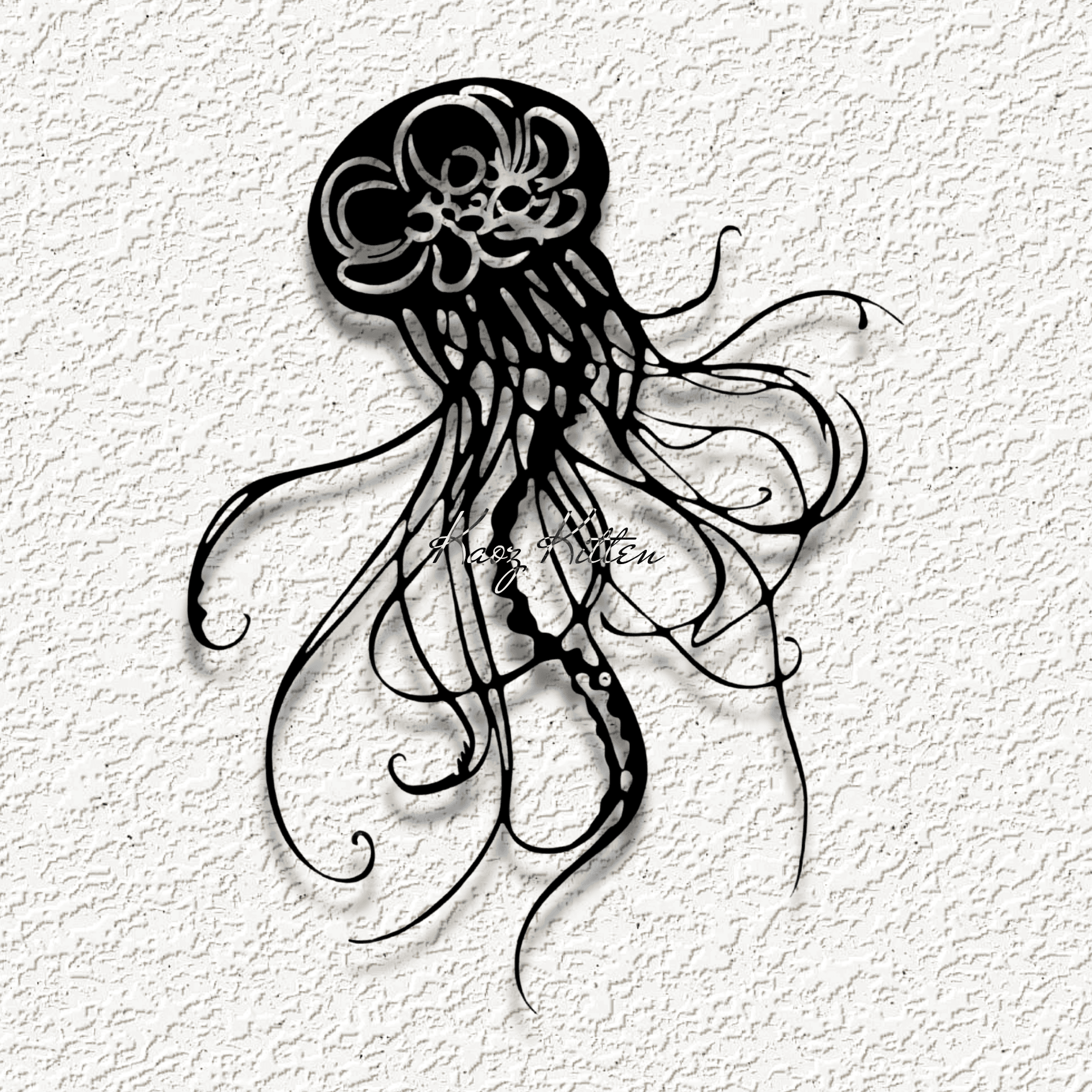 ocean jellyfish WALL ART HOME DECOR 3d model