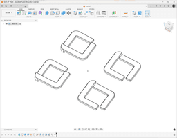 Four-sided lock puzzle 3d model