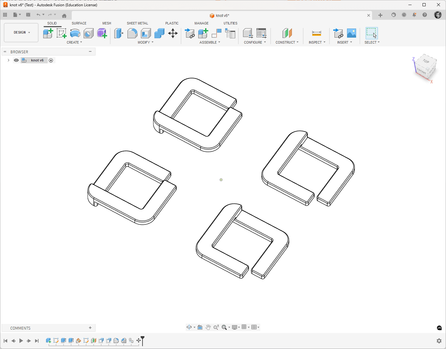 Four-sided lock puzzle 3d model