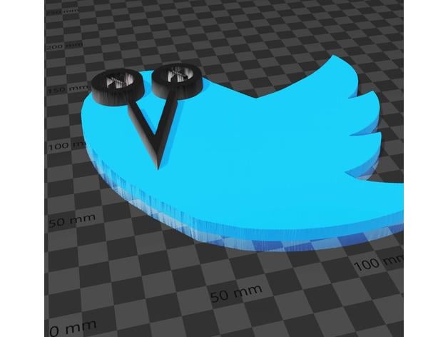 twitter X Bird 3d model