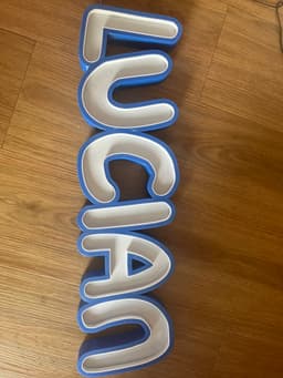 LED ALPHABET TARO BOBA LED LAMP 3d model