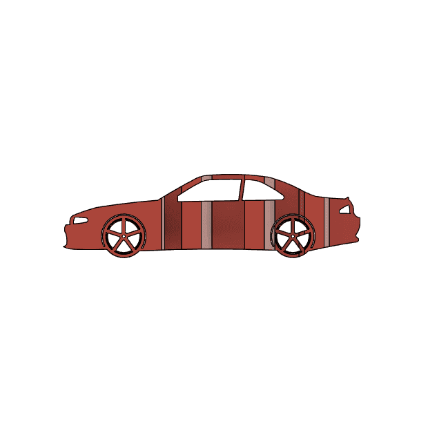 S14 240 SX flip art inspired by Letty from Fast and Furious 3d model