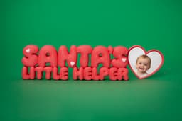 Santa's Little Helper - 3D Printable Holiday Photo Frame 3d model