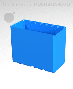 4x2x3 CU - Simple Walls - Multibin Shell 3d model
