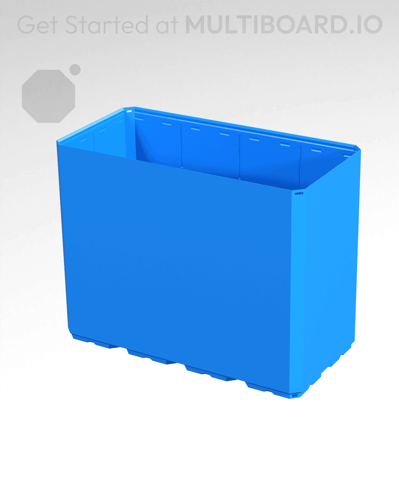 4x2x3 CU - Simple Walls - Multibin Shell 3d model