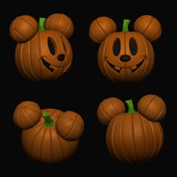 Mickey Halloween Pumpkin 3d model