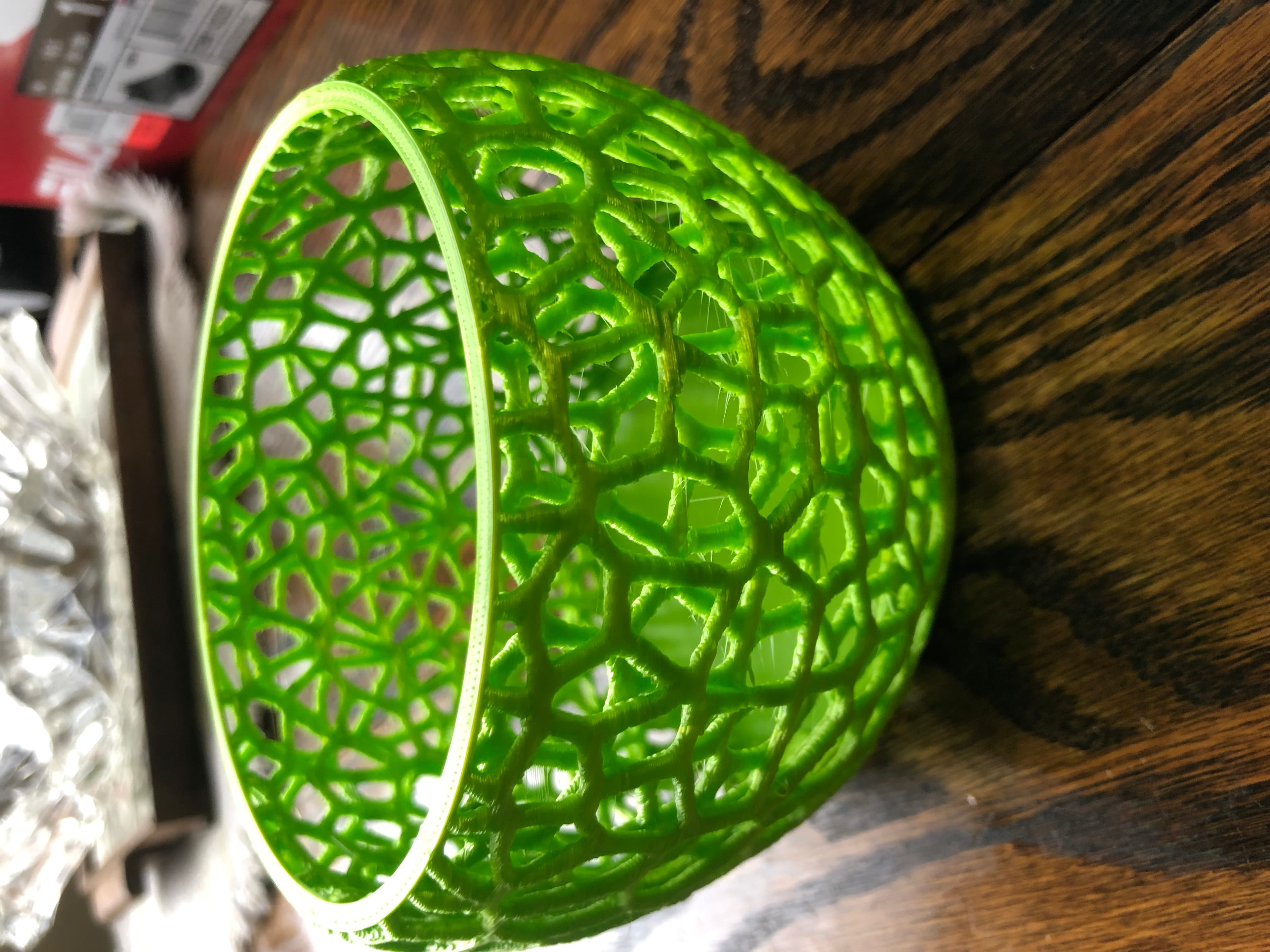 3-D Bowl print. Had a power interruption error but resumed right back.